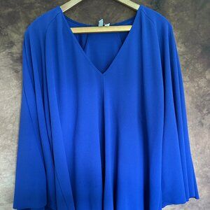 Gorgeous Blue Asos Dress Size 16 US with Amazing Bell Sleeves